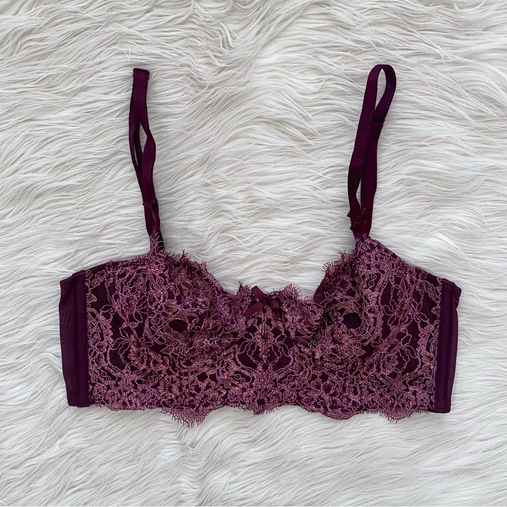 Victoria’s Secret Dream Angels Push Up Without Padding Longline Bra Lace 32C